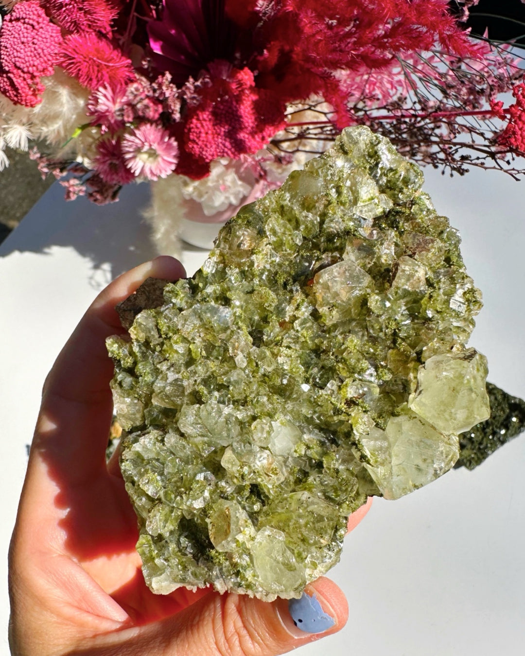 Epidote Quartz Cluster –