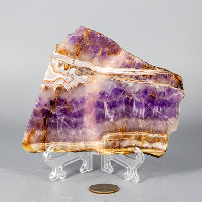 Amethyst "Laced" Agate Crystal Slab – Amethyst Agate 254g - 6.00"L x 4.25"W Slabs