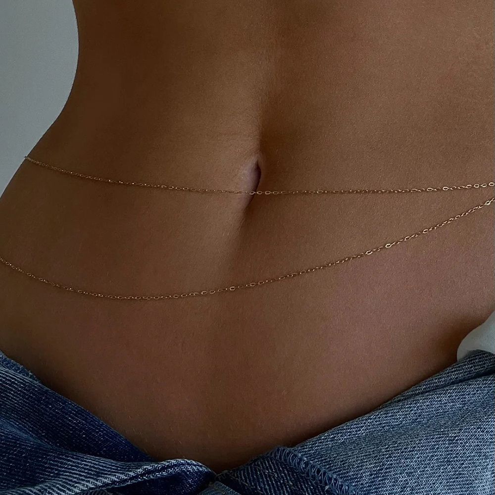 LAYERED WAIST GOLD CHAIN (ADJUSTABLE) –