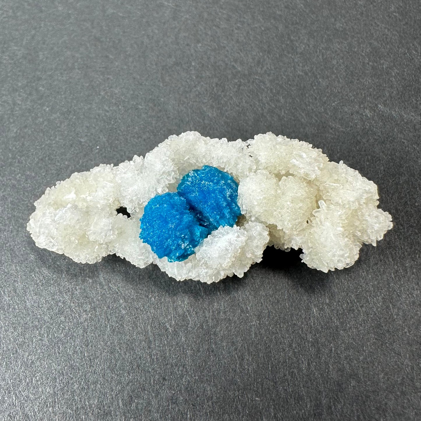 Cavansite Ball 'Floaters' on Stilbite MD – #7 Minerals