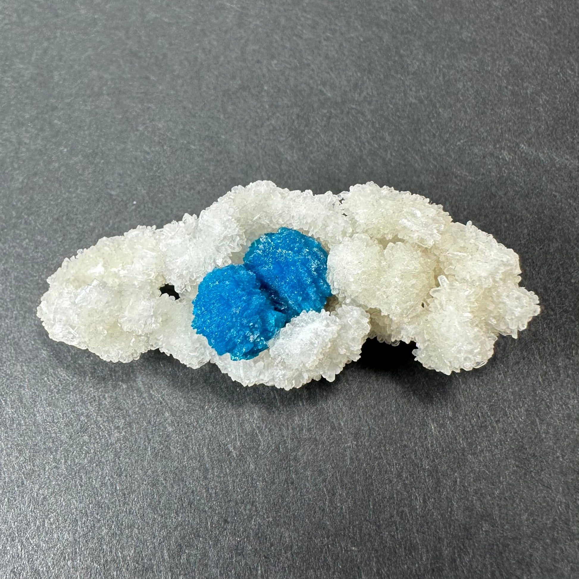Cavansite Ball 'Floaters' on Stilbite MD – #7 Minerals