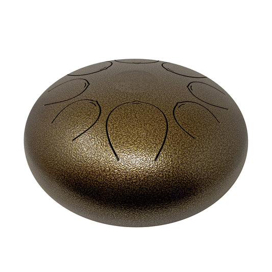 30cm Pentatonic Steel Singing Drum - Metal Brown –