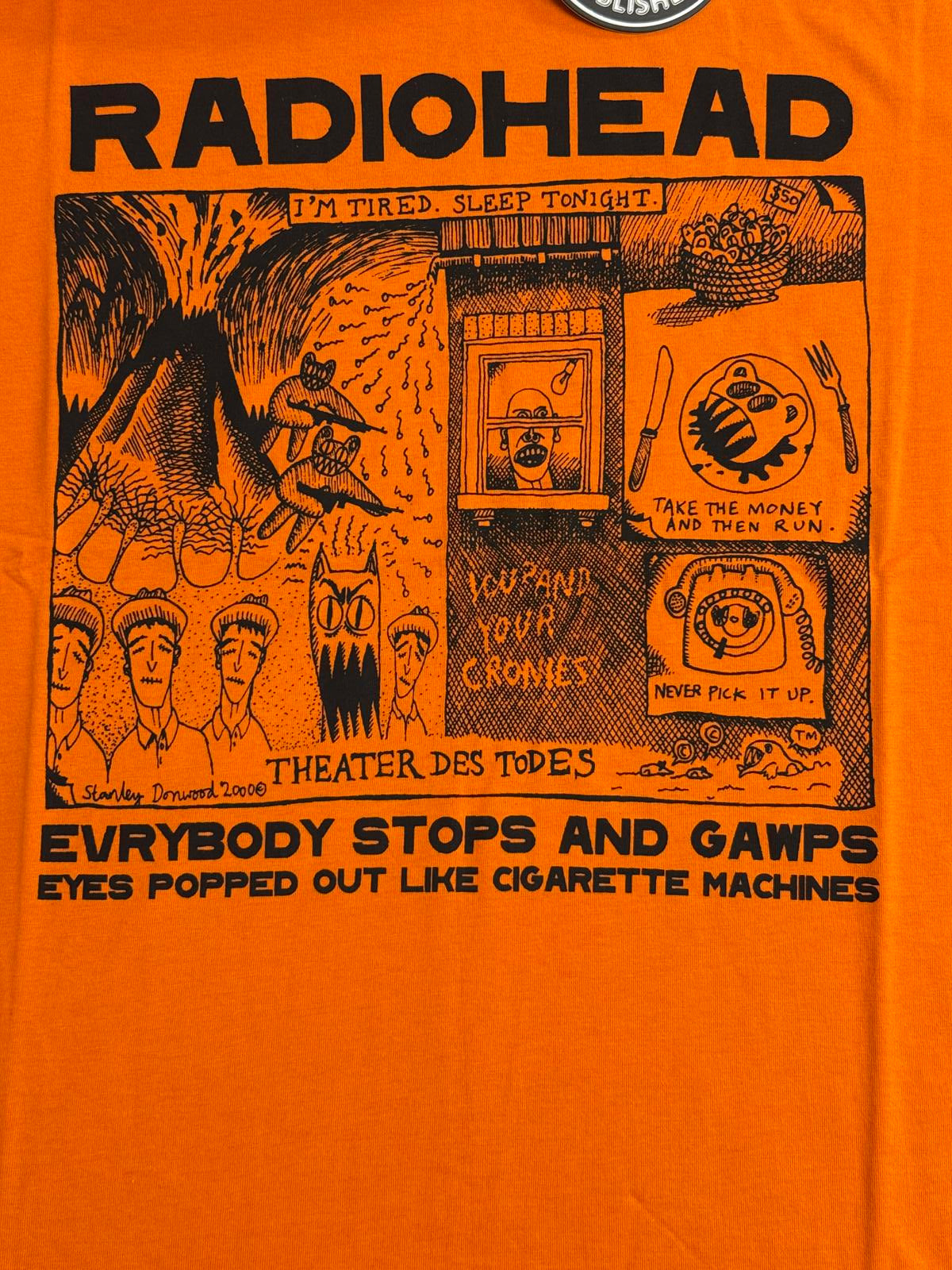 Radiohead Gawps Orange T-Shirt | Vintage Band Tee –