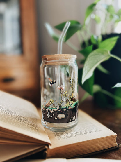 Wee Dirt Friends Glass, handmade