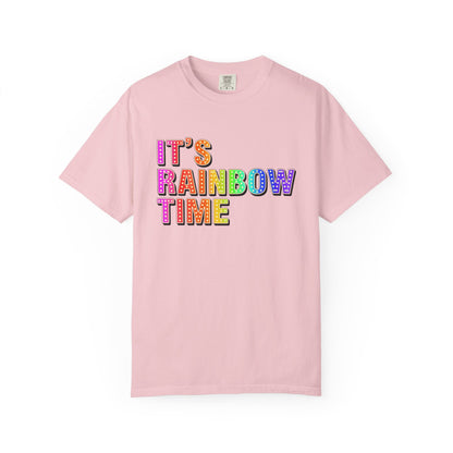 Bespattered Facade It's Rainbow Time Marquee Premium Unisex Comfort Colors Garment Dyed 100% Cotton T-Shirt