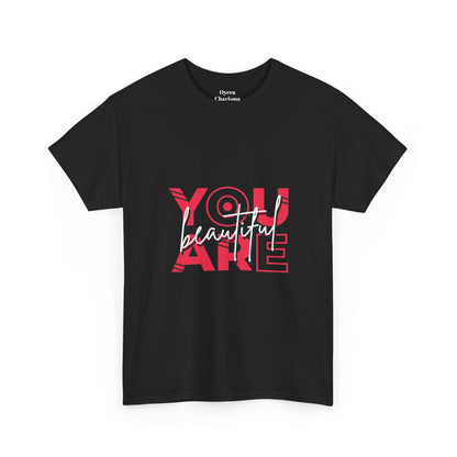 You Are Beautiful Graphic T-Shirt – Unisex Cotton Tee – Black T-Shirt