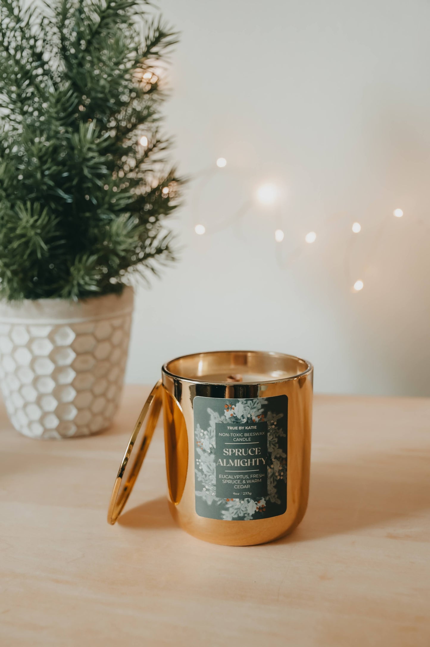 Spruce Pine Candle - Eucalyptus Cedar Beeswax 8-12oz – non toxic candle