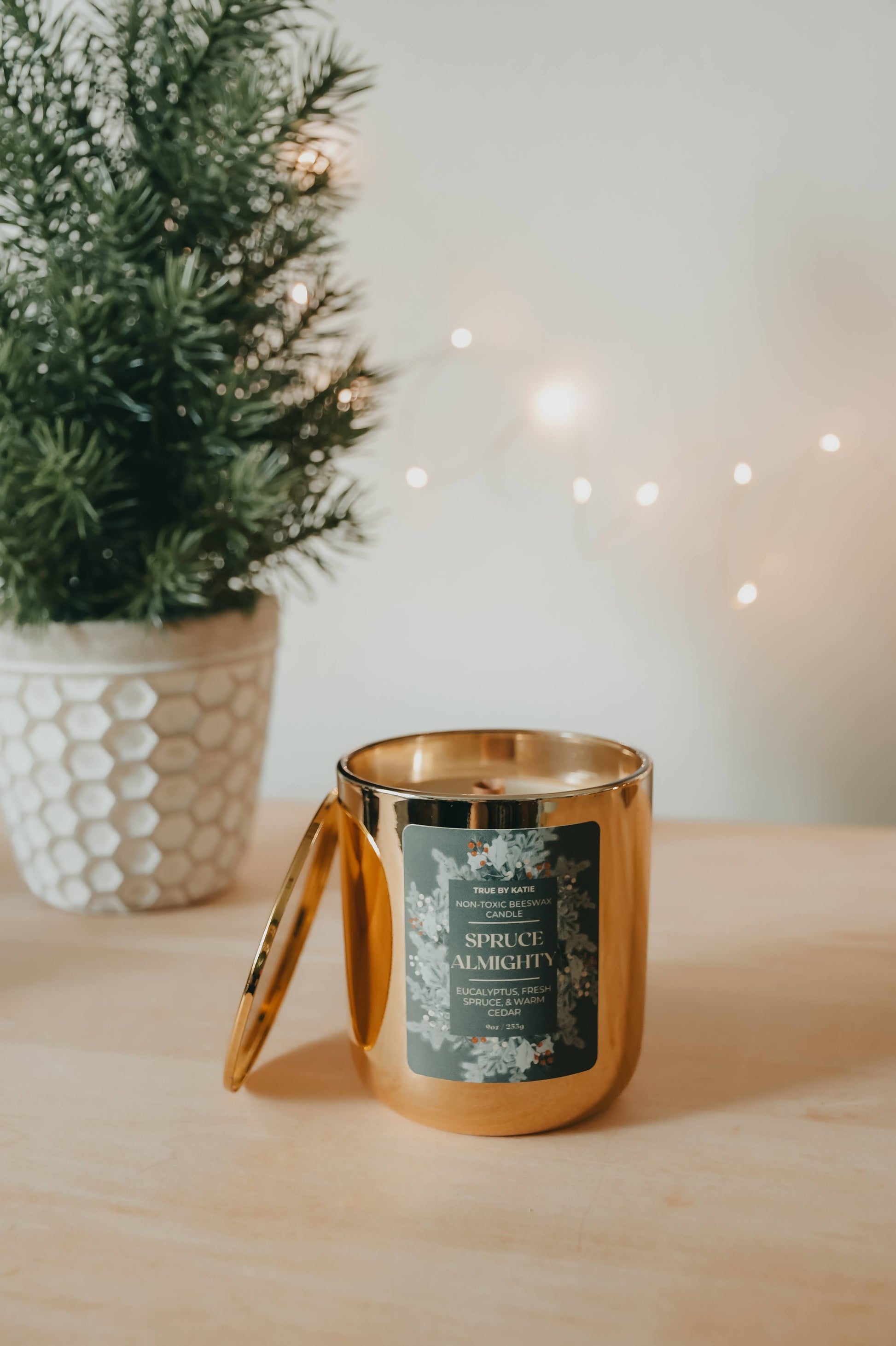 Spruce Pine Candle - Eucalyptus Cedar Beeswax 8-12oz – non toxic candle