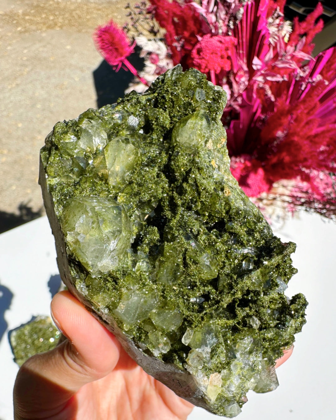 Epidote Quartz Cluster –