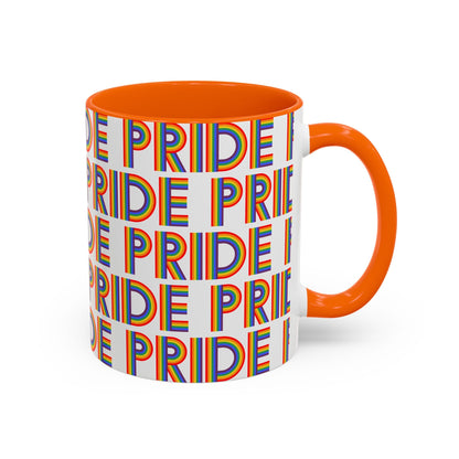 Bespattered Facade Pride Rainbow Ribbon Letters Mug | Eight Colors | 11oz or 15oz