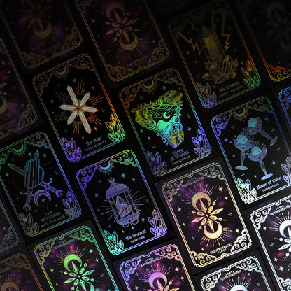 MINI Silver Crystalstruck Tarot© Deck – 78 Card Crystal Energy Tarot –
