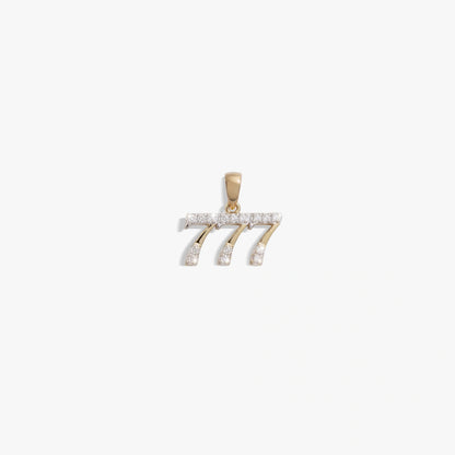 777 Sapphire Angel Number Amulet – 14K Gold Vermeil Pendants