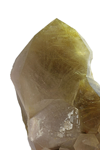 Rutile Quartz Cluster on Rotating Stand - Natural Crystal Decor – Crystal Decor