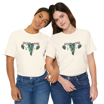 Uterus with plants tshirt. My body,, my rules my choice shirt. Proud Feminist shirt