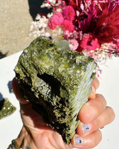 Epidote Quartz Cluster –
