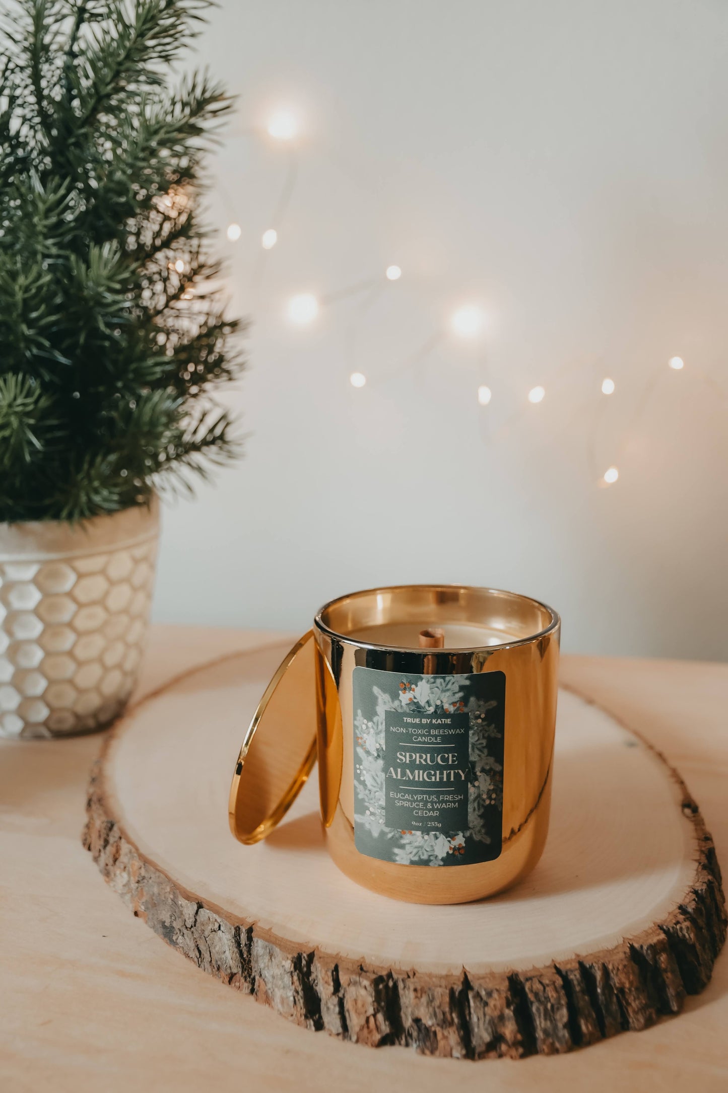 Spruce Pine Candle - Eucalyptus Cedar Beeswax 8-12oz – non toxic candle