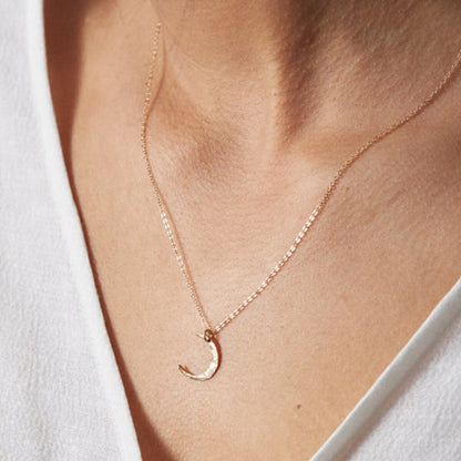 MOON PHASE NECKLACE – Rose Gold Crescent Moon