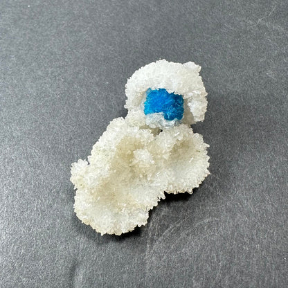 Cavansite Ball 'Floaters' on Stilbite MD – #8 Minerals