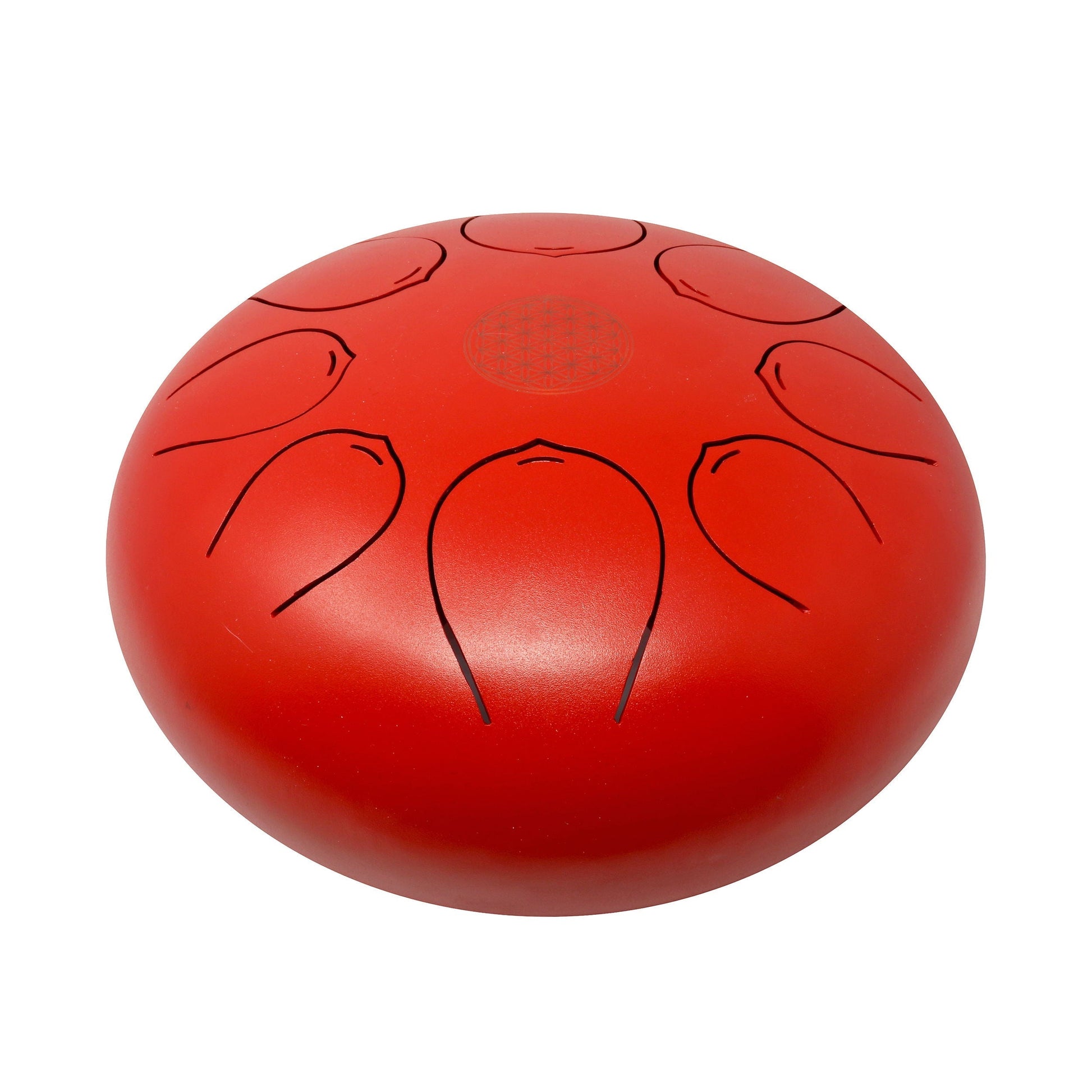 25cm Pentatonic Steel Singing Drum - Chinese Red –