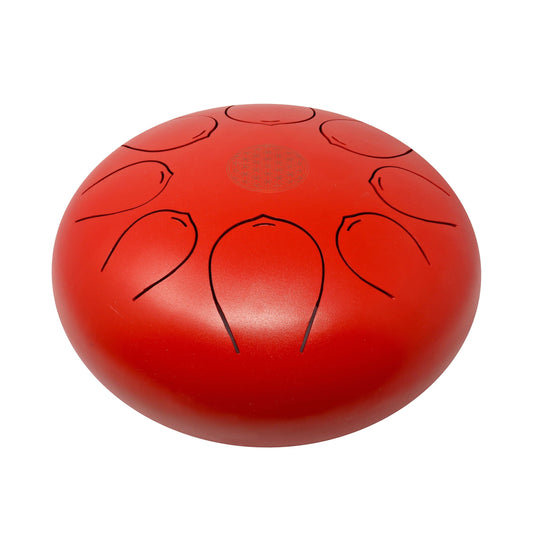 25cm Pentatonic Steel Singing Drum - Chinese Red –