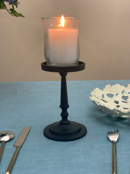 Vibhsa Pillar Candle Holder - Matte Black (7"H) – Candle Holder