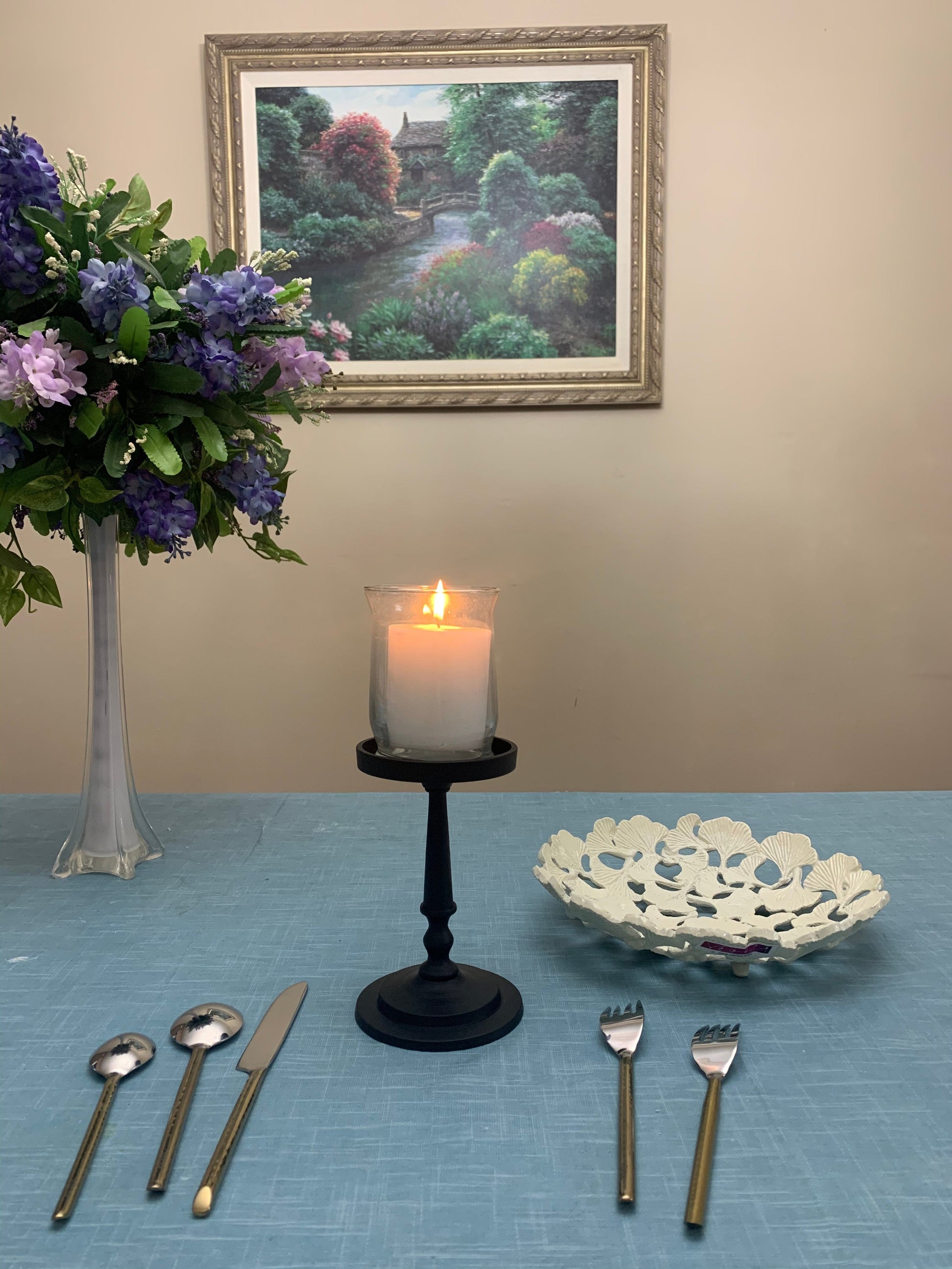 Vibhsa Pillar Candle Holder - Matte Black (7"H) – Candle Holder