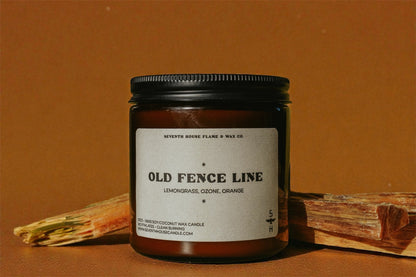 Old Fence Line Candle | Lemongrass Green Fresh Scented Candle –