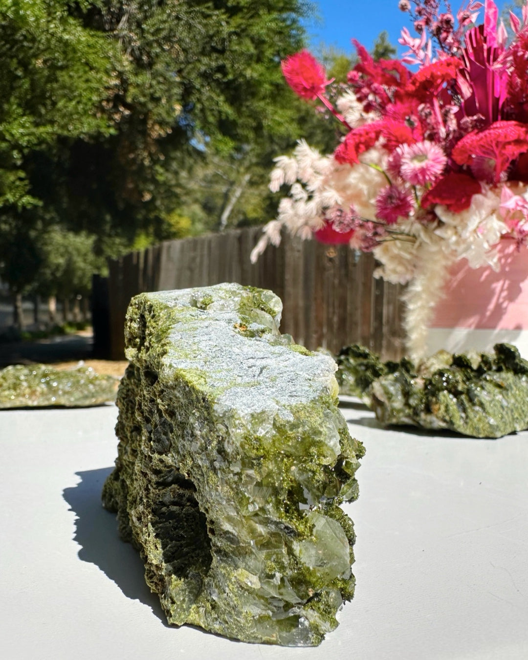 Epidote Quartz Cluster –
