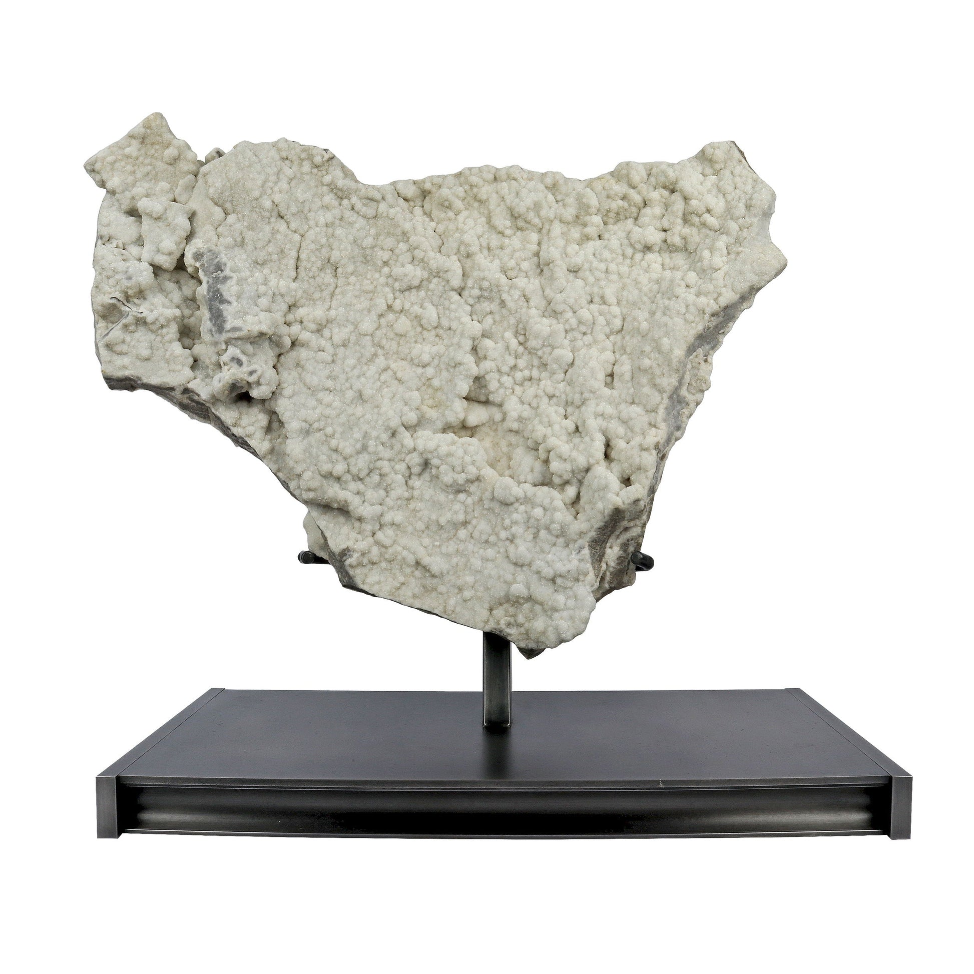 White Druze Crystal Plaque on Stand - Durango Colorado Specimen – Crystals & Minerals