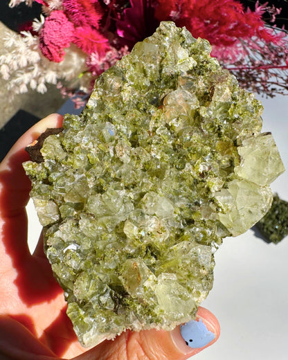 Epidote Quartz Cluster –
