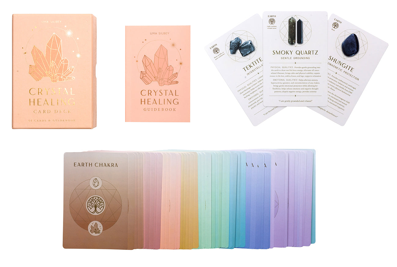 Crystal Healing Oracle Cards - 64 Card Deck & Guidebook – Card Deck