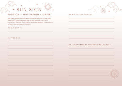 Sun Moon Rising Astrology Journal Set - 3 Notebooks – Softcover