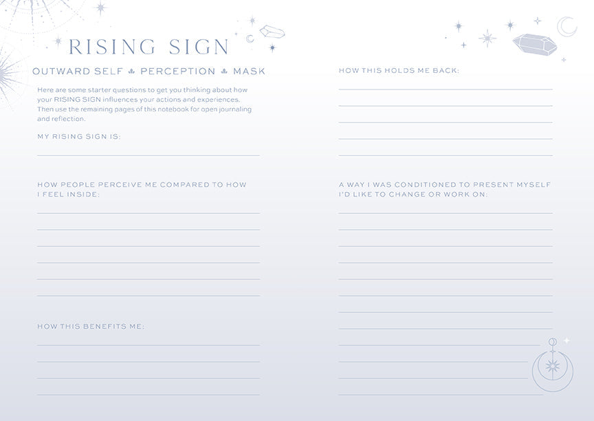 Sun Moon Rising Astrology Journal Set - 3 Notebooks – Softcover