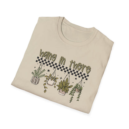 Hang In There Unisex Softstyle T-Shirt | Casual Plant Lover Tee