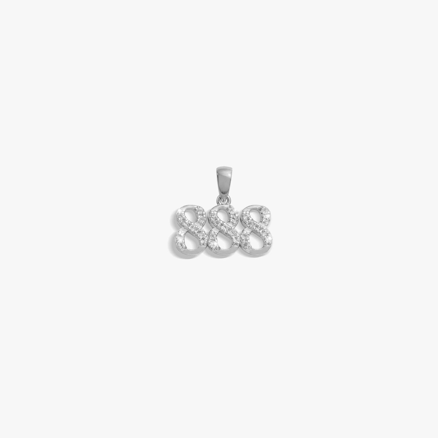 888 Sapphire Angel Number Amulet – 925 Sterling Silver Pendants