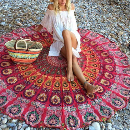 Round carpet scarf mandala tapestry – 0