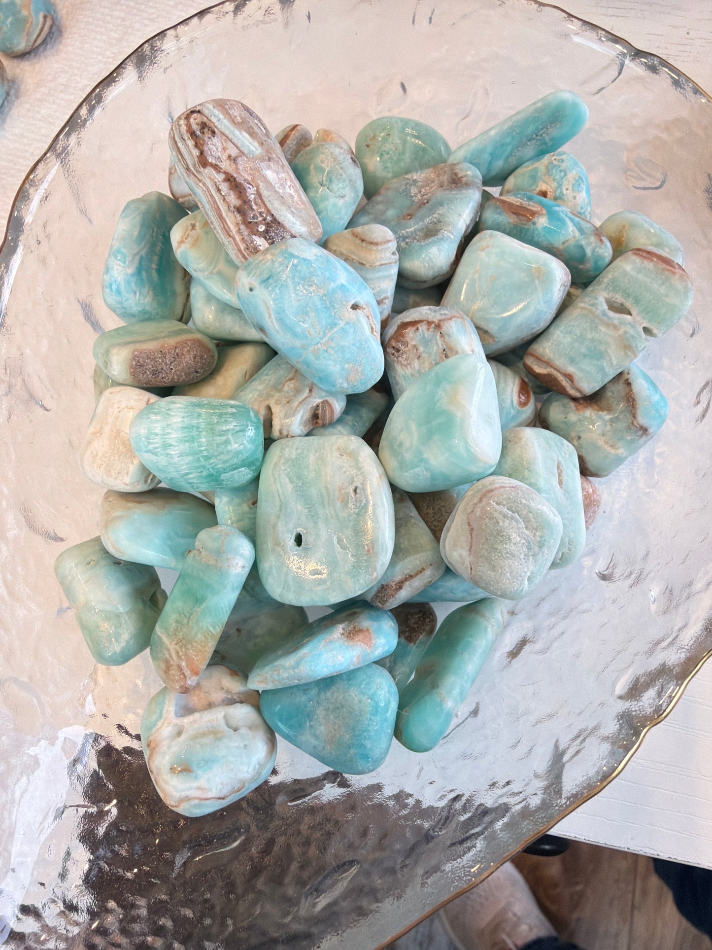 Blue Aragonite Sphere – Tumble 1 2”