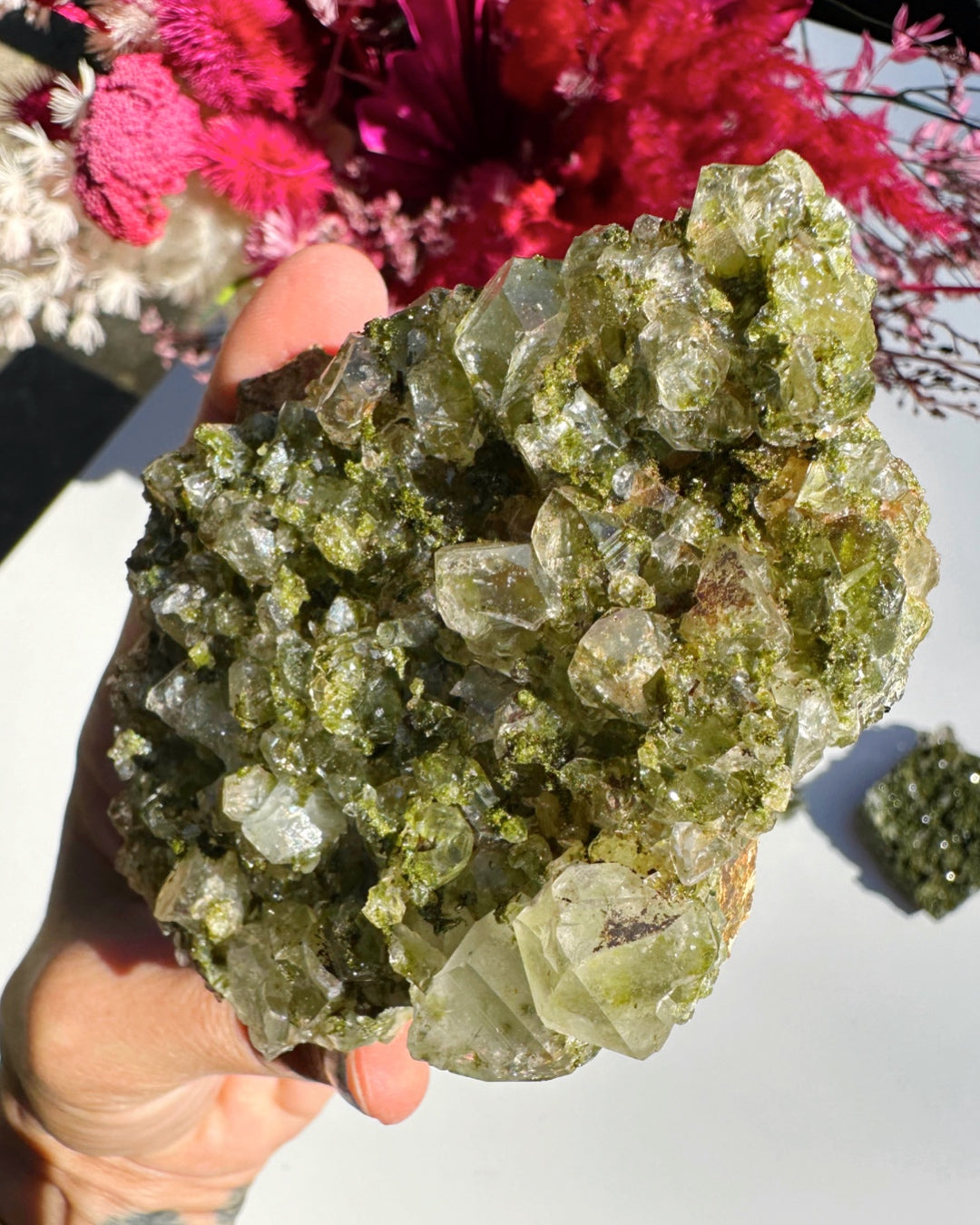 Epidote Quartz Cluster –