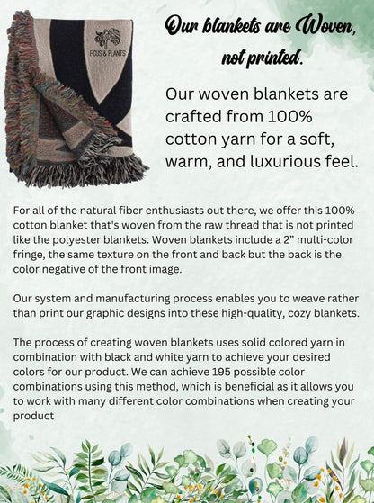 Fall Woven Blankets with sunflowers. autumn home decor.