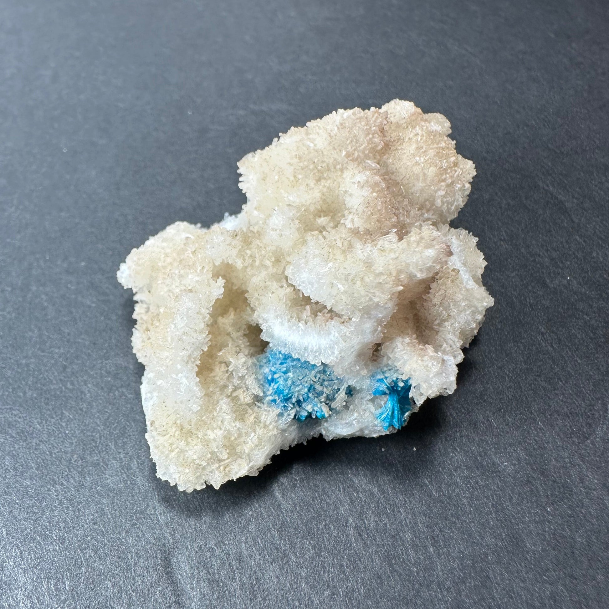 Cavansite Ball 'Floaters' on Stilbite MD – #9 Minerals