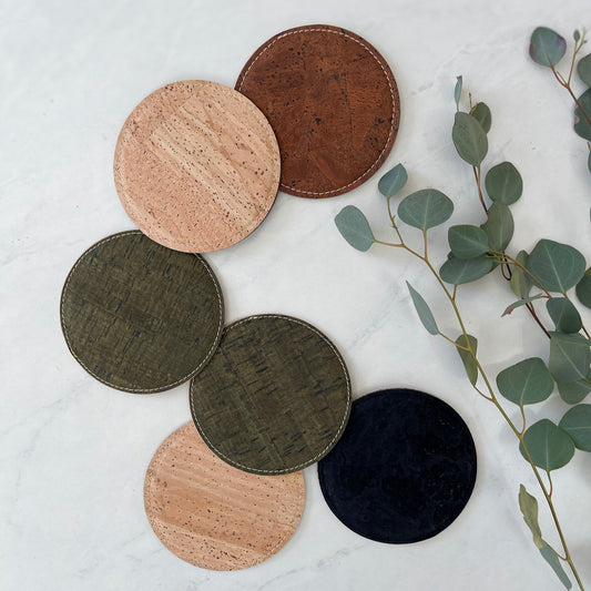 SET OF 4 CORK COASTERS