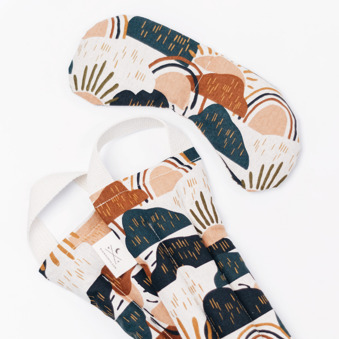 Eye Mask + Neck Wrap Bundle - Rainbow Hill