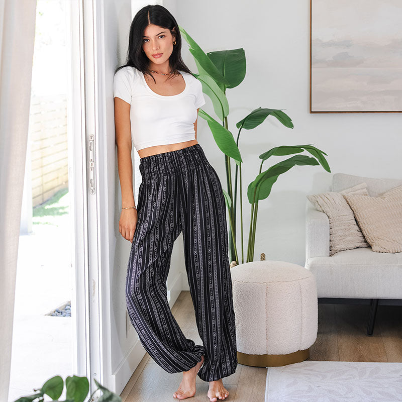 Akha Tribal Print Harem Pants – Pants
