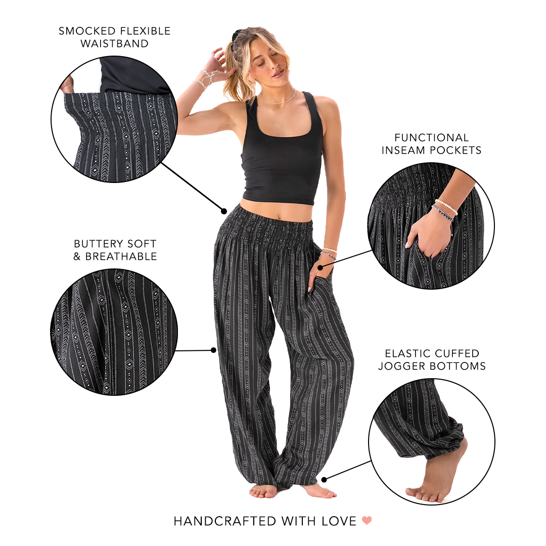 Akha Tribal Print Harem Pants – Pants