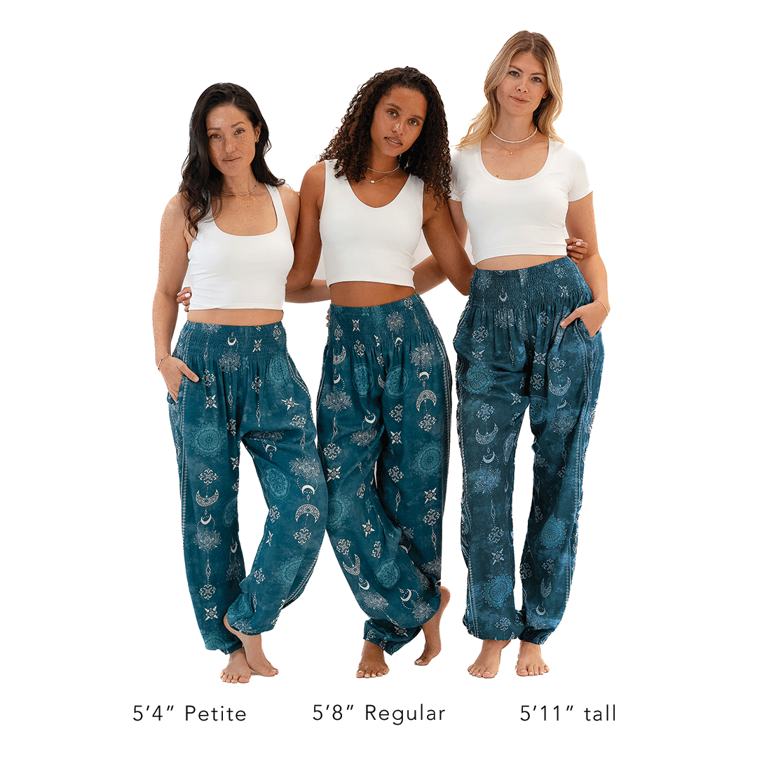 Cosmic Teal Harem Pants