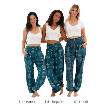 Cosmic Teal Harem Pants