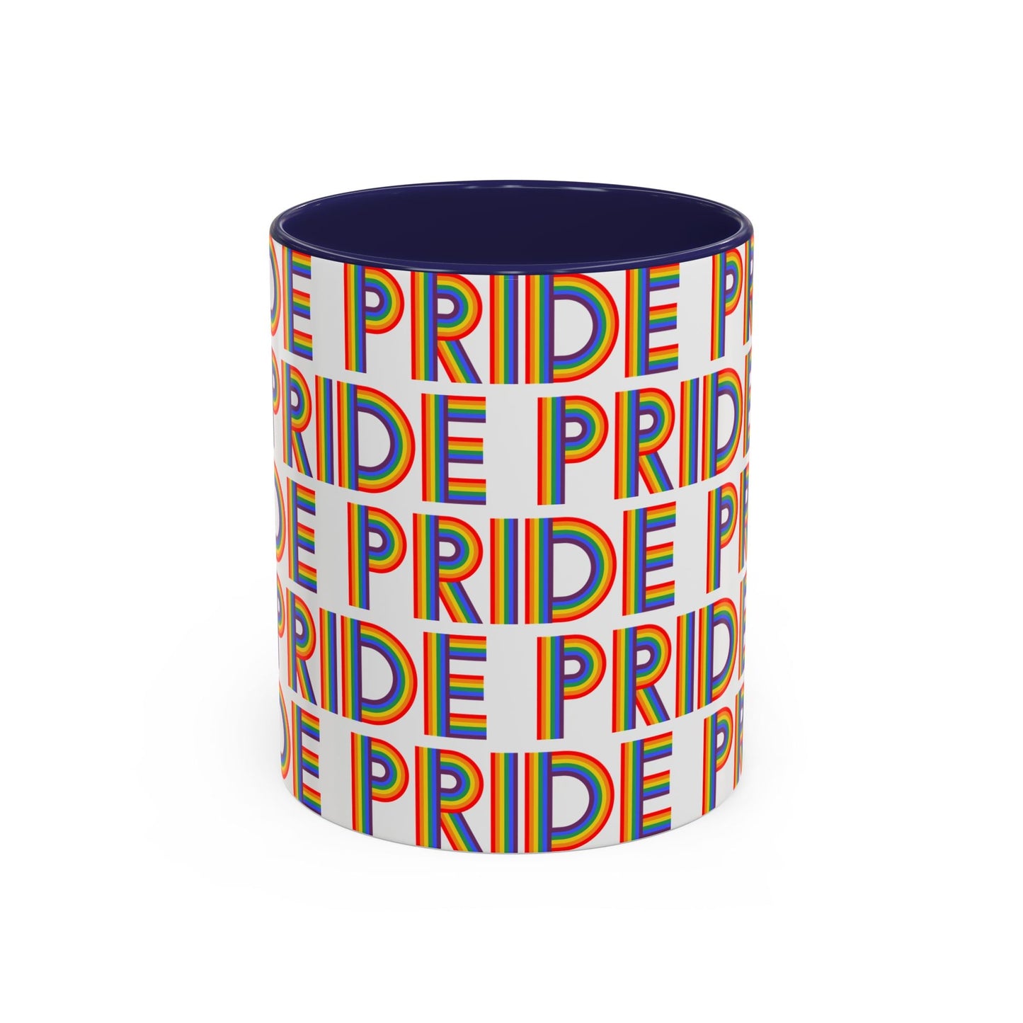 Bespattered Facade Pride Rainbow Ribbon Letters Mug | Eight Colors | 11oz or 15oz