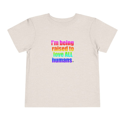 Bespattered Facade Love All Humans Toddler Short Sleeve Tee