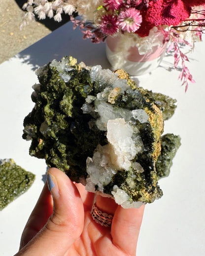 Epidote Quartz Cluster –