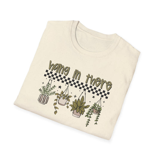 Hang In There Unisex Softstyle T-Shirt | Casual Plant Lover Tee